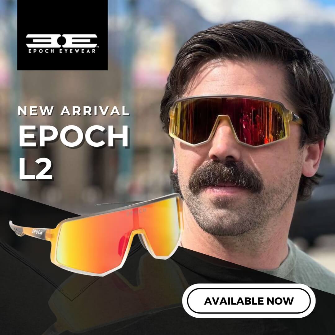 new L2 arrival banner with man wearing L2 shadow sunglasses