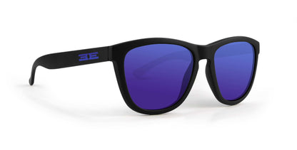 A pair of Epoch LXE - Polarized Sunglasses with blue mirror lenses perfect for cycling.