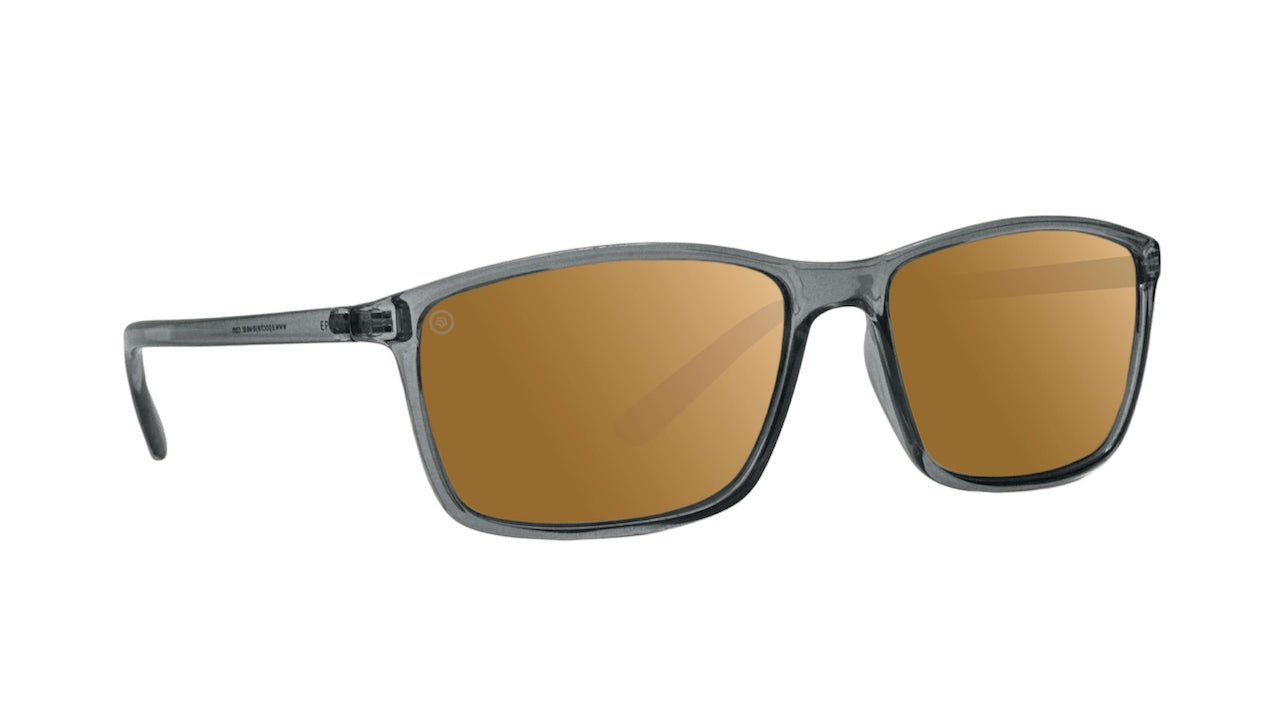Murphy shades with brown mirrored lenses.