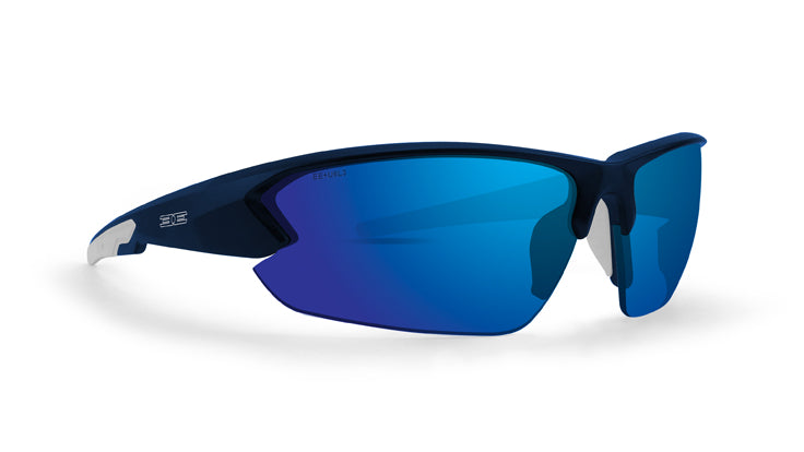 Epoch Midway Sunglasses with navy & white frame and blue polarized lenses
