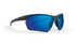 Kennedy Sport Wrap Sunglasses with Black Frame and Blue lenses 