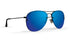Emerson lifestyle sunglasses with black frames and polarized blue mirror lenses