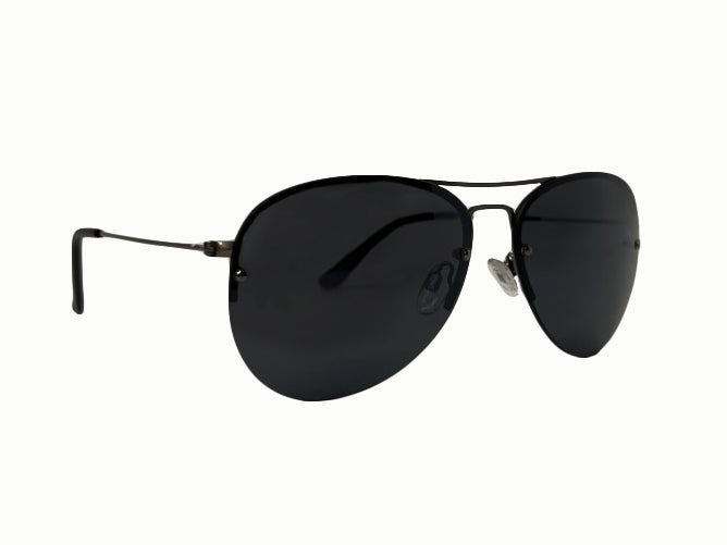 Emerson Black Aviator Sunglasses with Black Mirror Lens in US by Epoch Eyewear