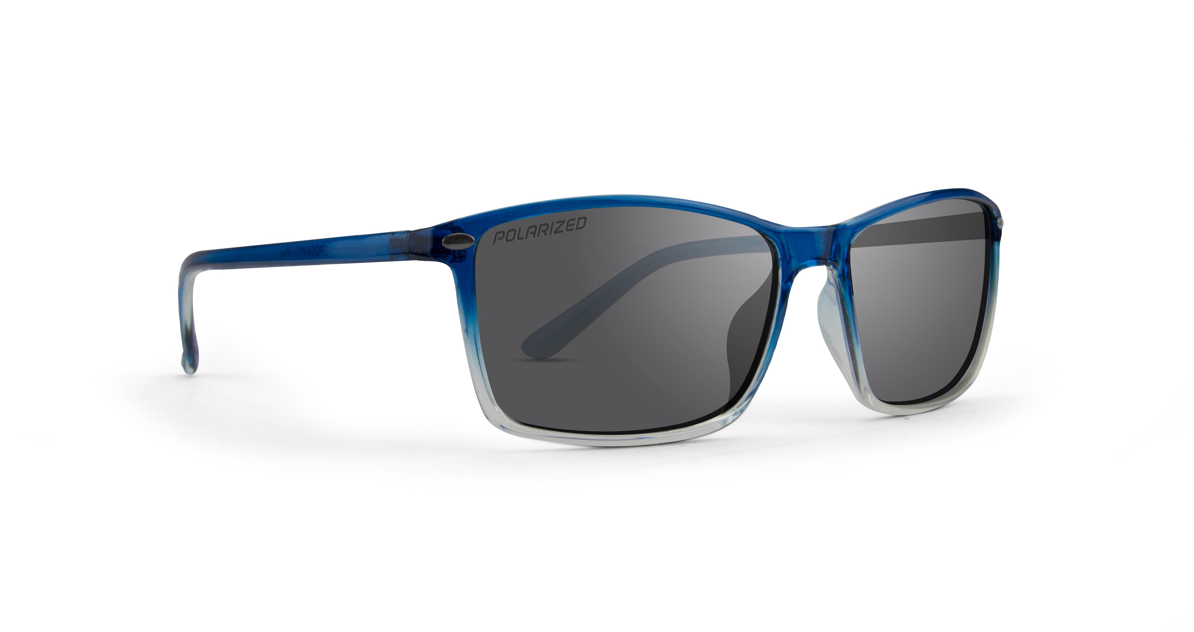 Murphy Sunglasses with navy faded frame and polarized smoke lenses by Epoch Eyewear