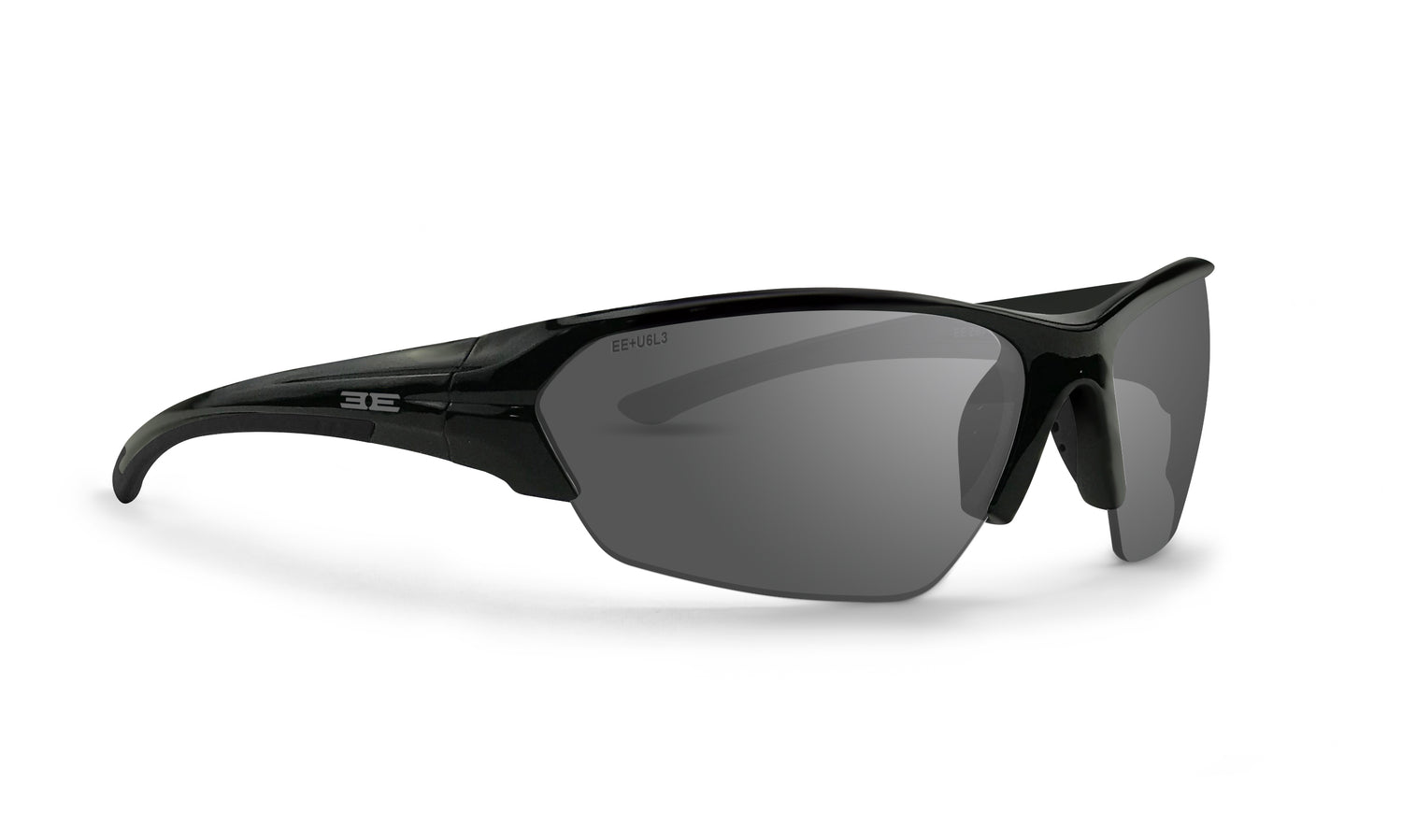 Epoch wake sunglasses with black frame and smoke mirror lens by Epoch eyewear 