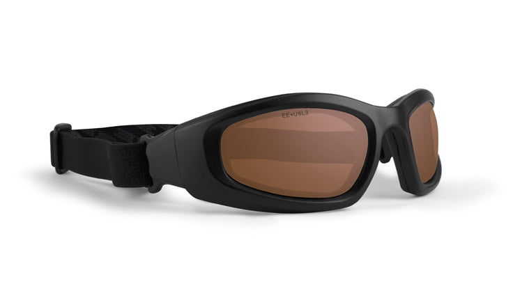Epoch Goggle with black frame and brown lenses
